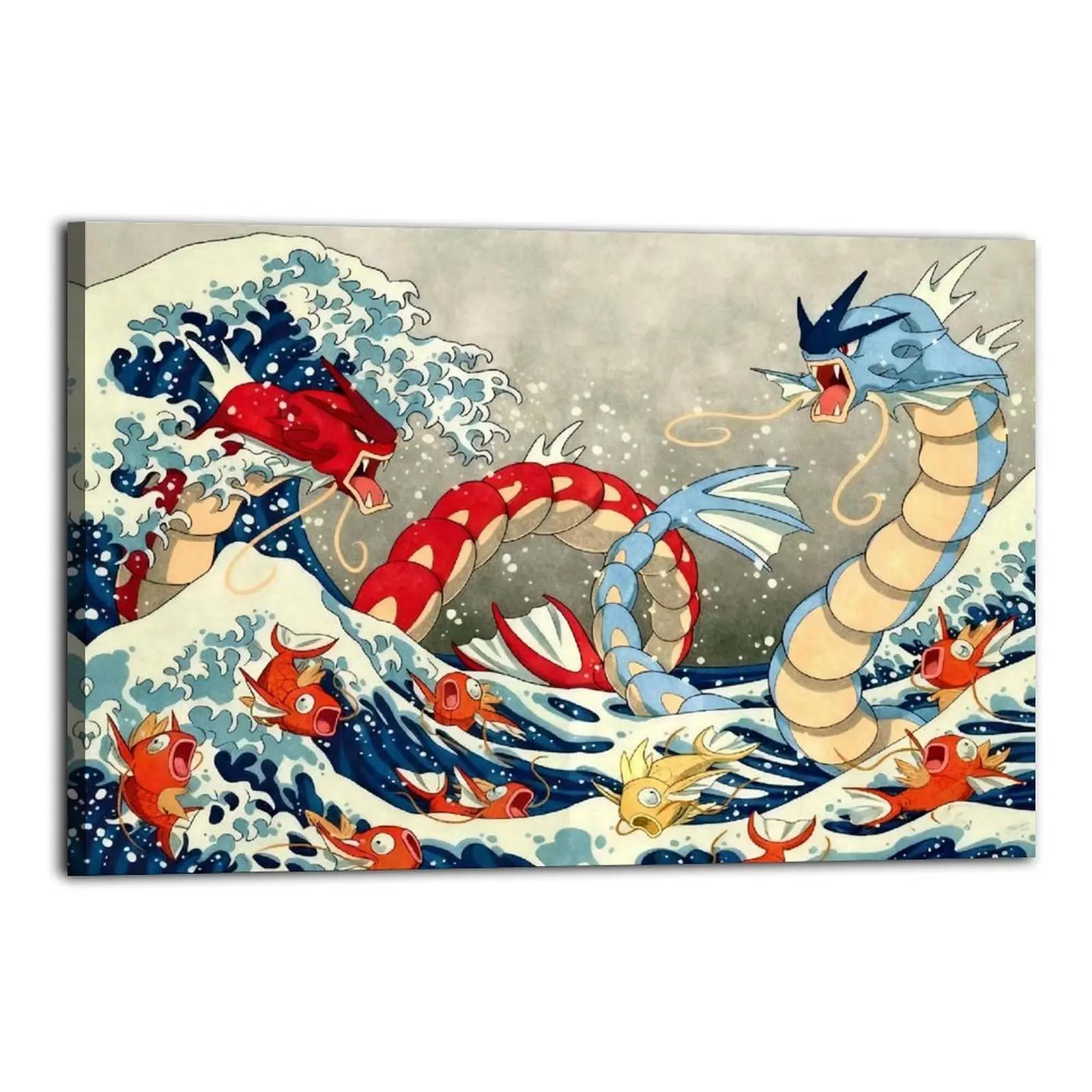 Cartoon Dragon Frameless Canvas Wall Art - Artistic Multi-Size Poster, Modern Home Decor for Living Room, Kid Room & Balcony, Ideal Gift for Family Home Supplies, Wardrobe Accent Piece