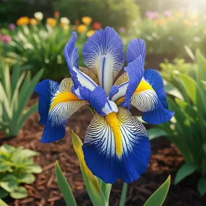 50 Blue Bearded Iris Seeds – Classic Perennial Iris Flower for Garden Planting