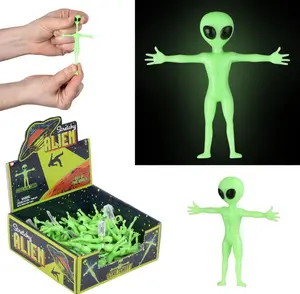 🛸 Case of 48 Glow-in-the-Dark Stretchy Aliens | UFO Kids Toys Party Favors 👽