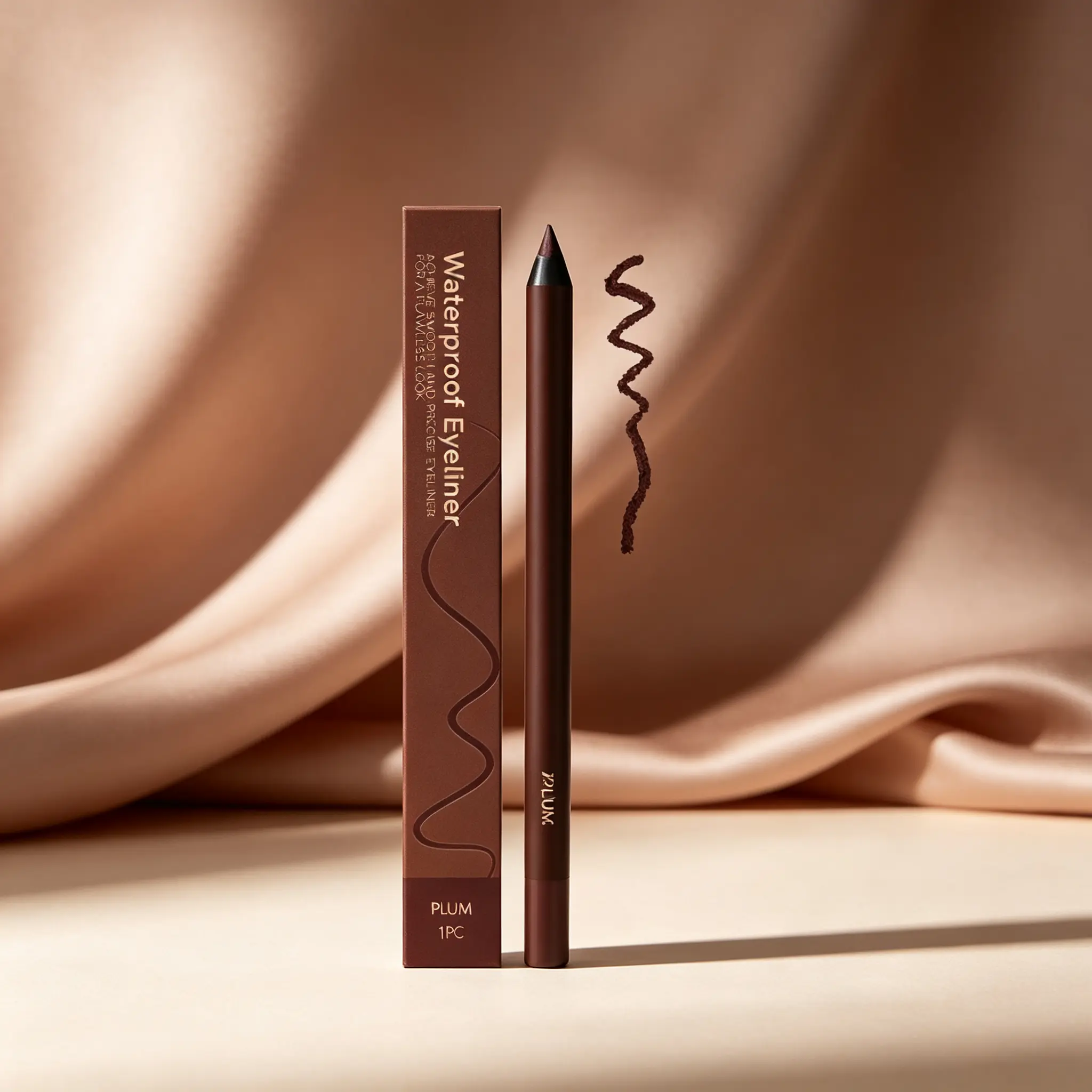 Plum Waterproof Eyeliner – Rich Color, Smooth Application, 1pc