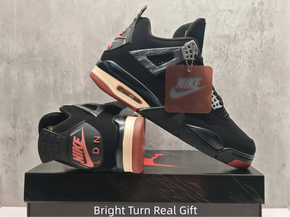 High-Top Sneakers With A Visible Air Unit, Subtle Red Accent On The Heel, And A Distressed Texture On The Side Wings — Ideal For Everyday Wear With A Touch Of Athletic Elegance And Understated Luxury