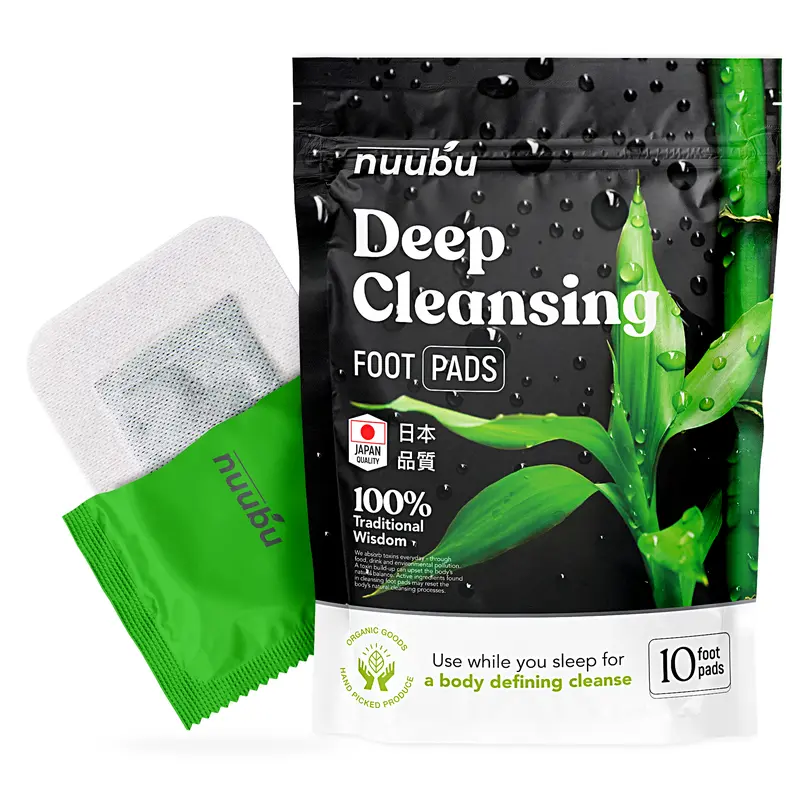 NUUBU Bamboo Foot Pads for Men and Women, Ginger Herbal Foot Patches for Overnight Use and Daily Foot Care, Natural Herbal Blend for Wellness and Comfort