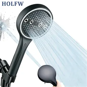 6-Mode High Pressure Wall-Mount Shower Head: Rainfall Bubble Massage for Bathroom Upgrade Wall Mount Showerhead Modern Bathroom Upgrade Ideal Summer Shower Accessory Perfect Holiday Gift
