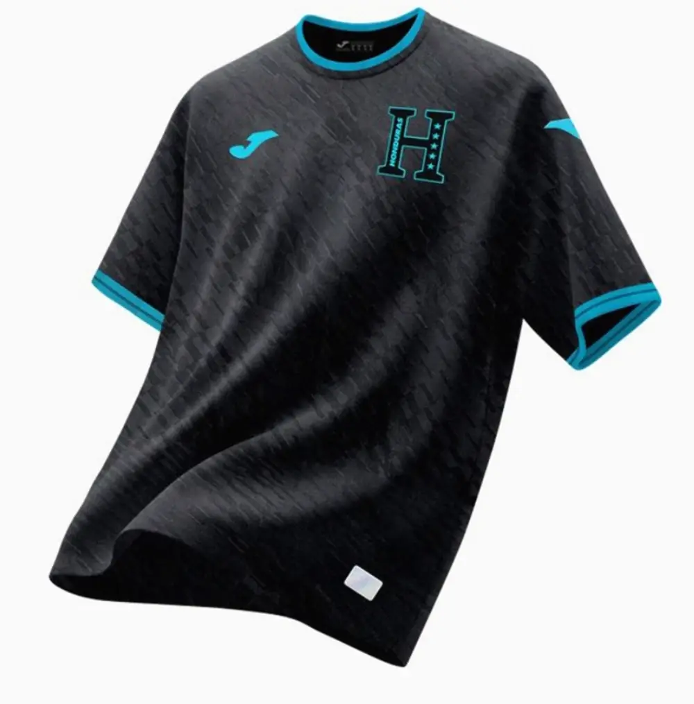 Joma Honduras 2026 Away Jersey Black Sky Blue, Honduras National Team Soccer Jersey, Football Shirt for Men & Women