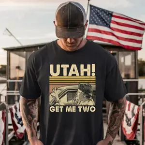 Utah Get Me Two Vintage T-shirt, Hoodie, Sweatshirt, Funny Retro Quote Shirt, Classic College Fan Apparel, Casual Unisex Top Cotton Fabric