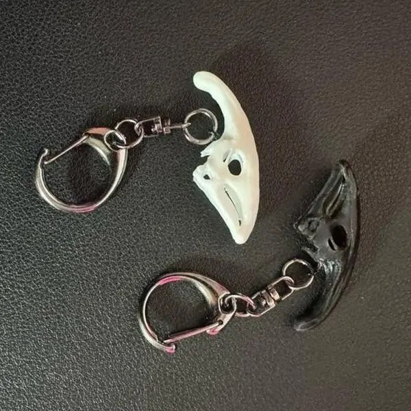 Parasaurolophus Skull | Resin Keychain Replica - - High Paleo Accuracy, Detail, and Durability - Dinosaur Herbivore Lightweight Trinket for Dino Enthusiasts