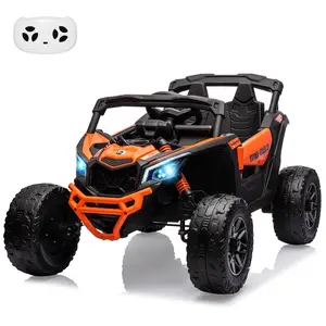 GARVEE 12V Can-Am Ride-On UTV for Boys & Girls with Remote Control, Large Seat, Music, LED Lights, Spring Suspension, Available in Multiple Colors Including Orange, Yellow, Green, Red, Blue, White, and Pink