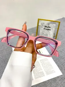 New Classic Large Frame Square Sunglasses, Cute Party Decorative Eyewear, Unisex Casual Trendy Glasses, Versatile Plain Shades, Square Eyeglasses