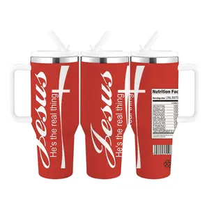 1pc 40 oz stainless cup with handle, Travel mug, Ergonomic shape fits comfortably in hand, Kitchen accessory, A thoughtful gift for coffee lovers, Cups