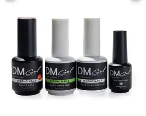 Strong and Long, 4 Step Nail System. Primer /Elastic Rubber Base /Color Base Hard Builder Gel in a Bottle (BIAB) Long-lasting /Super Shine Top Coat