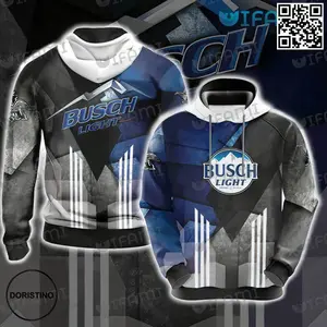 Busch Light Geometric Grunge Pattern Beer Lovers Gift Awesome 3D Hoodie
