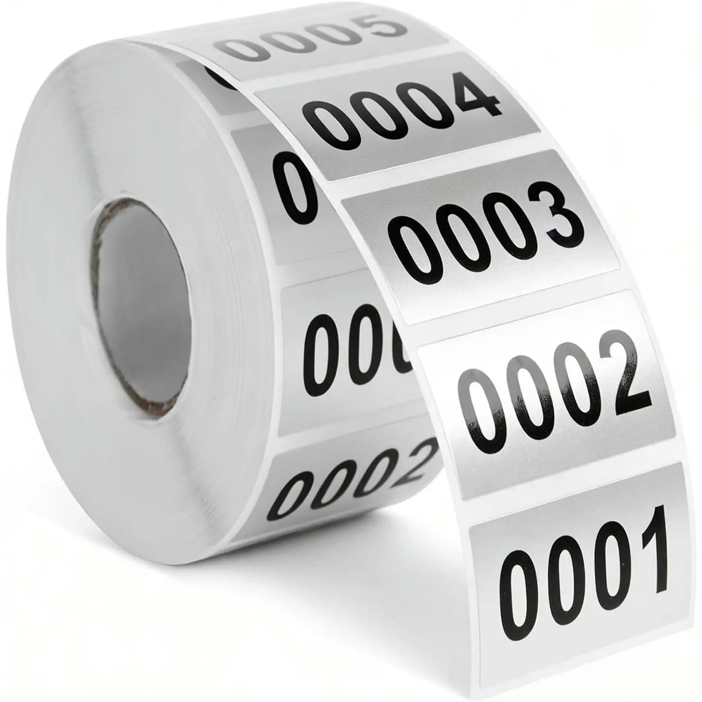 Number Stickers Roll, 0001-2000  Inventory Sticker Labels, 1.6 x 0.8 Inch Self Adhesive Tags Vinyl Consecutive Number Sticker for Storage, Classification, Inventory Count & Asset