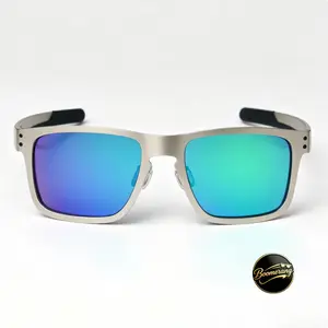 Metal square frame sunglasses, UV anti-glare polarized lenses, suitable for business, driving and outdoor sports