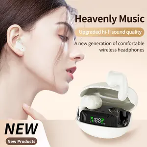 Wireless earbuds with ear hook design, compact for both ears, upgraded new design