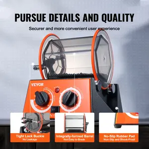 VEVOR Jewelry Polishing Machine, 6.6 lbs / 3kg Capacity Mini Rotary Polisher, with 0-60 Minute Timer, 5-Speed Jewelry Rotary Polisher, Suitable for Surface Polishing, Grinding,, Jewelry, Coin, Jewelry Polishing, Treatment, Compact Design, Precision Tools,