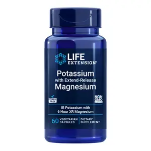 Life Extension Potassium with Extend-Release Magnesium 60 Vegetarian Capsules