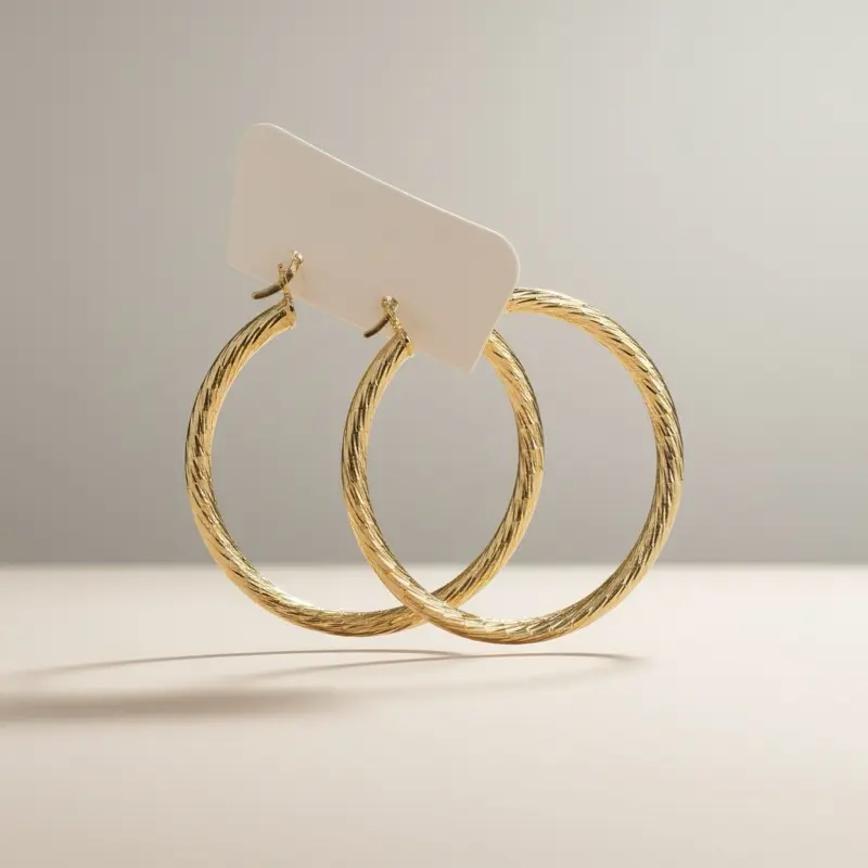 Argollas 303 size grande Gold plated