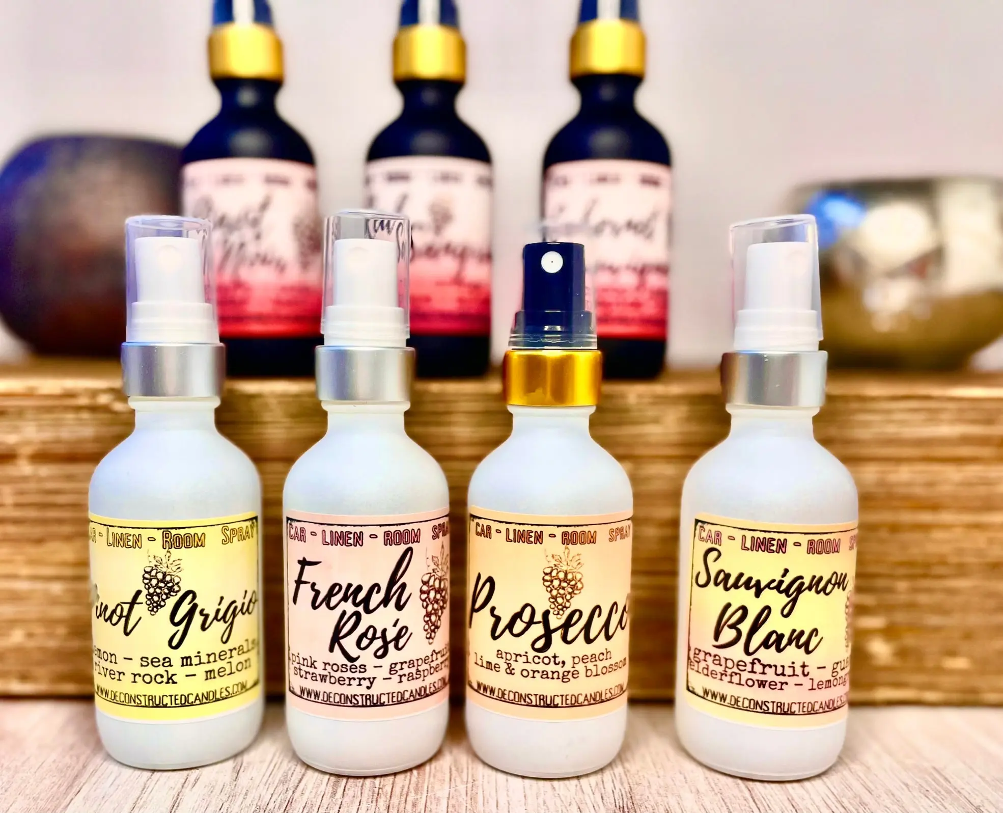 Wine Themed Room & Linen Spray - 2oz - Red, White & Sparkling Custom Scents