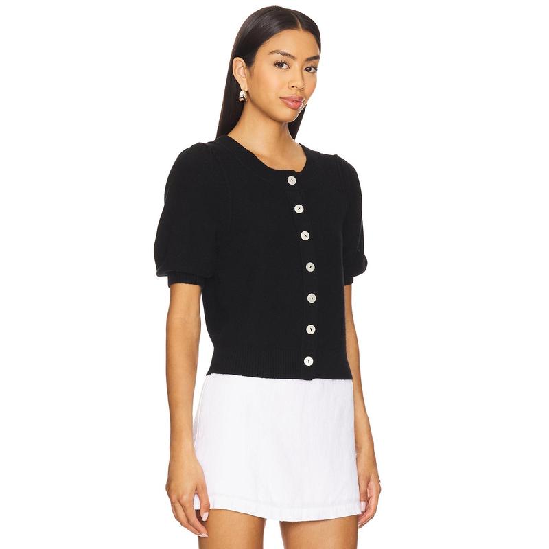 Free People Isla Solid Cardi in Velvet Black