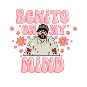 Benito in my mind DTF Transfer, Ready to Press Direct to Film Transfer, perfect for t-shirt businesses and DIY projects, works in any type of fabric and colors