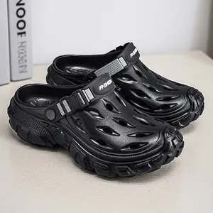 Men’s Summer Closed-Toe Beach Clogs, New Style, Wearable Outside, Thick Non-Slip Sole, Odor Resistant, Soft and Comfortable