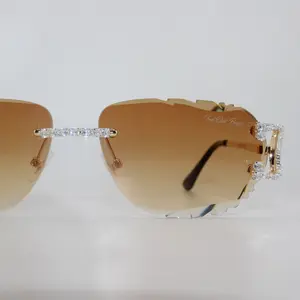 New Super Iced Out Big C Wires Iced Out Luxury Sunglasses