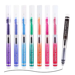 EYEYE 8-Piece Assortment Rollerball Pens, 0.5mm Bold Point, Quick-Drying Liquid Ink, Smooth Writing, for Office & School Use, Ideal for Gifting