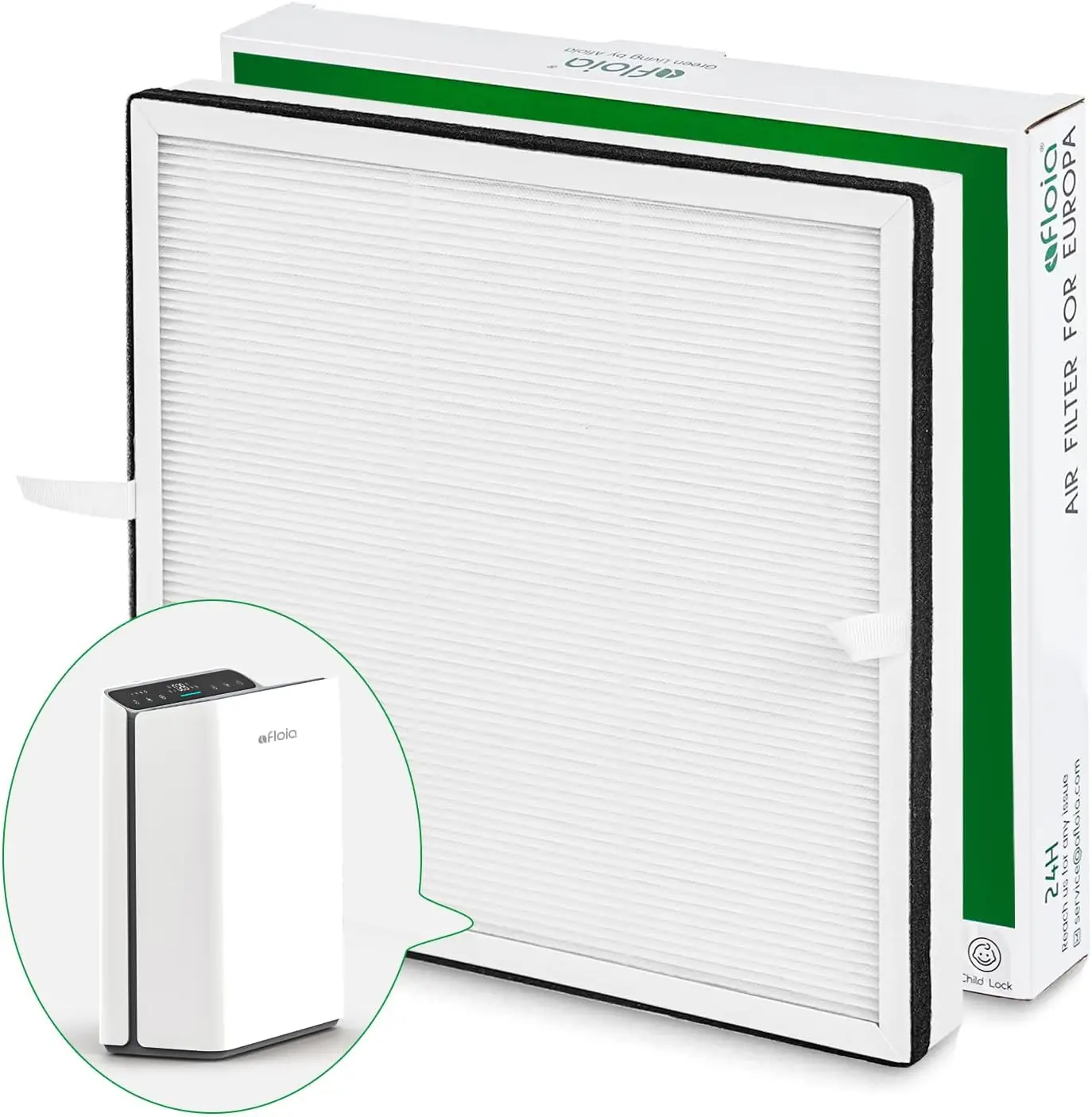 Afloia Original 3-Stage Filter, Compatible with Europa Air Purifier, Remove 99.99% Pets Hair Dander Odor Dust Smoke Mold Pollen