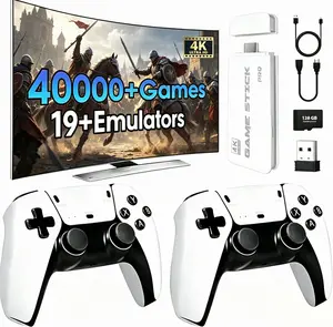 2026 New upgrade 2.0 Retro Game Console with Built-in Games Emulators Wireless Controllers Output & 128GB SD Card Idea  Holiday Gift for Adults, Teens & Kids Gamer