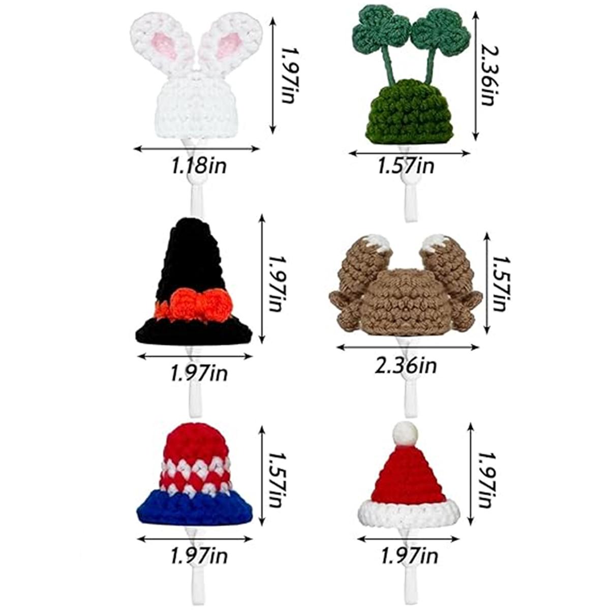 6 Pcs Holiday Desk Goose Outfits 7 Inch Goose Outfits All Seasons Hand Crocheted Mini Goose Clothes for Magnetic Goose Key Holder Cute Desktop Goose Home Decor Perfect Housewarming Gift