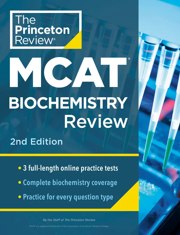 USED Book - Princeton Review MCAT Biochemistry Review, 2nd Edition: Complete Content Prep + Practice Tests by The Princeton Review (Paperback) - english