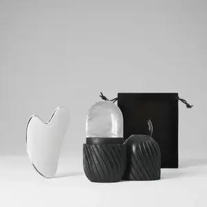 Ice Face Roller & Stainless Steel Gua Sha Tool Set, 2pcs/set Facial Massager Ice Roller Skin Care Tool, Beauty Lifting Contouring Tool Set Facial Care Tools Self Care Tool