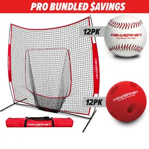Pro Training Bundle | 7x7 Net, Crushers Training Balls & Practice Baseballs
