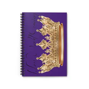 GOLD CROWN 2 Spiral Notebook - Love World Sharing, Holiday Gift, Journal for Students, Festive Planner, Christmas Writing, Gift for Writers