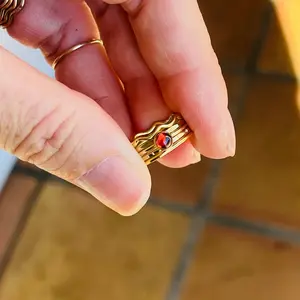 SMALL GEM STACK RING SET