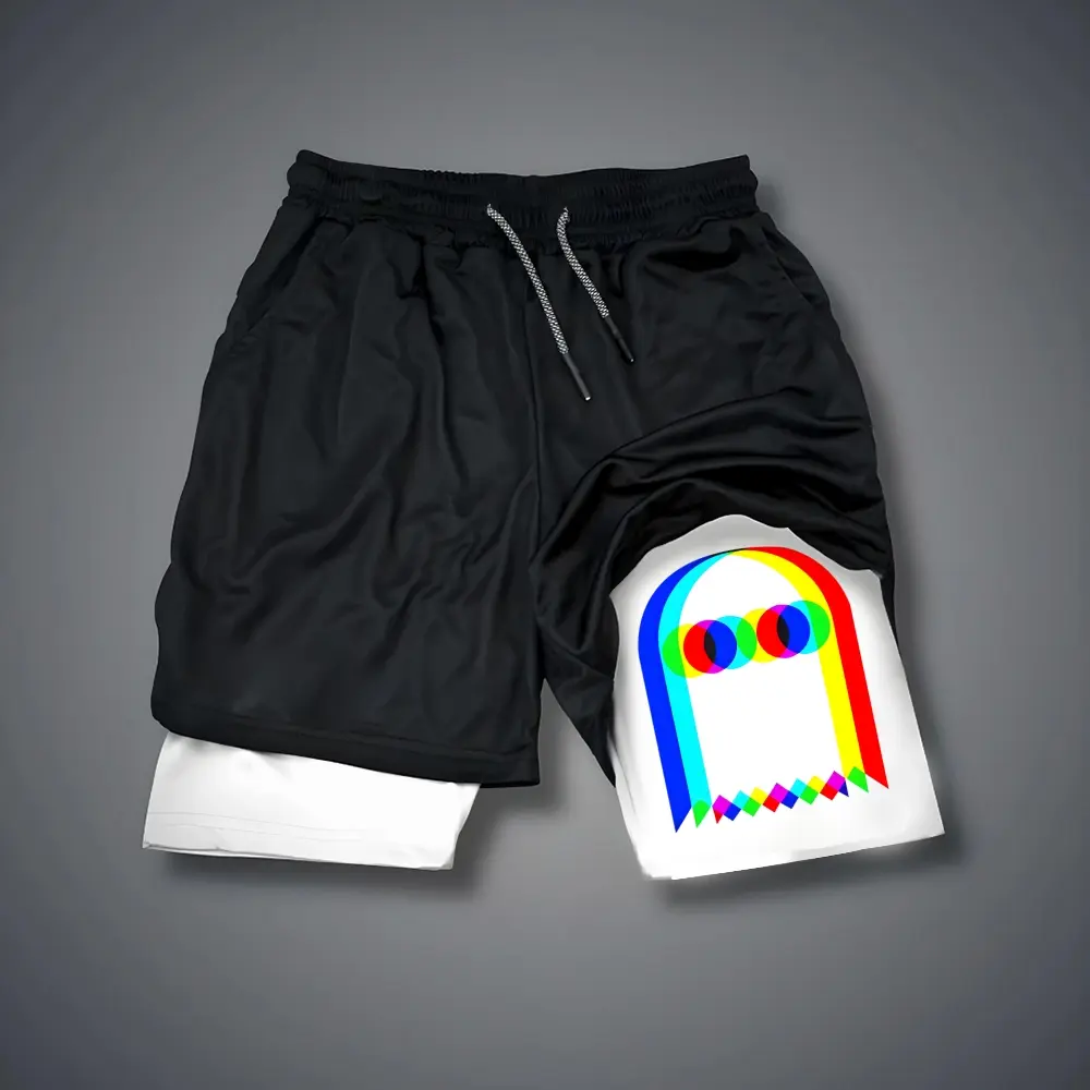 Halloween 80s 90s summer men shorts for men jorts outfit men graphic shorts Double-layer sports shorts Comfortable short shorts summer