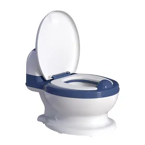 Potty Training Toilet, Realistic Potty Training Seat, Toddler Potty Chair with Soft Seat, Removable Potty Pot, Toilet Tissue Dispenser and Splash Guard, Non-Slip for Toddler& Baby& Kids