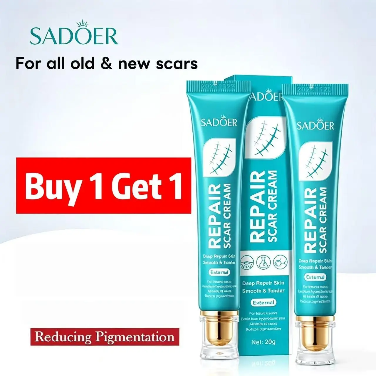 [Buy 1 Get 1] SADOER Skin Repair Cream 20g, Moisturizing & Smoothing Body Lotion, Nourishes for Soft Even-Toned Skin Body lotion, body care lotion