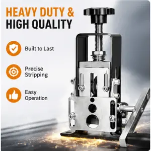 Manual and Electric Drill Operable Wire Stripping Machine, Quick-change Blade Wire Stripper, Heavy-duty Metal Specialty Hand Tool for Scrap Cable Removal and Cutting, Hardware