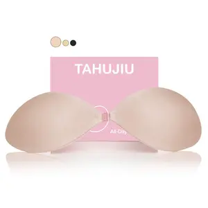 TAHUJIU Invisible Self-Adhesive Push-Up Bra Seamless Strapless Bra for women’s Daily Wear seamless sticky bra for wowen