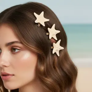 4 PIECE SET STARFISH HAIRCLIPS