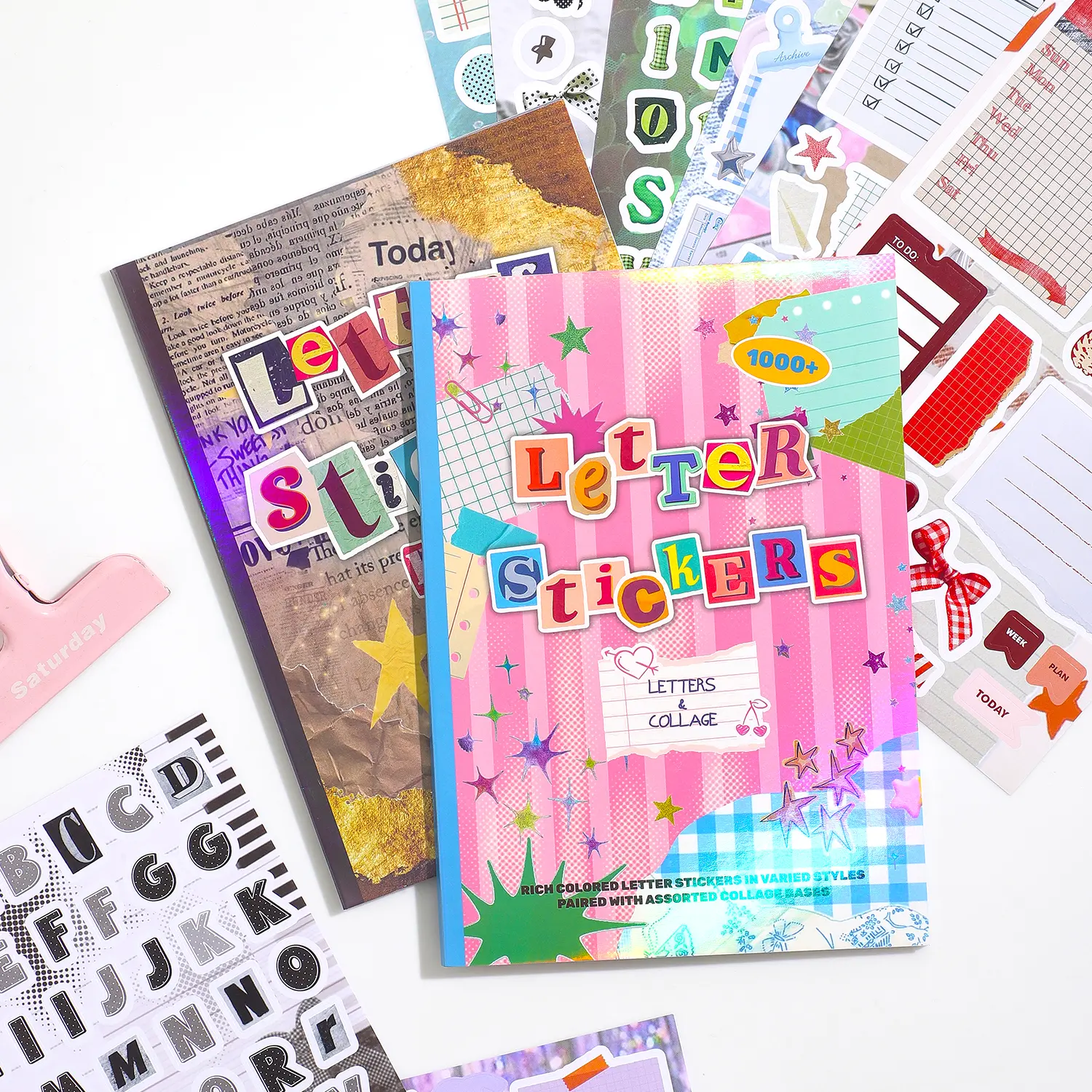 Cute Letter Stickers (3600+ Pcs) - Colorful DIY Scrapbooking Supplies, DIY Journal Decor Gifts for Women & Teen Girls, Cute Stickers