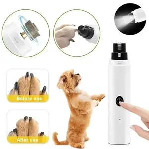 Electric Pet Nail Grinder – Rechargeable USB with LED Light