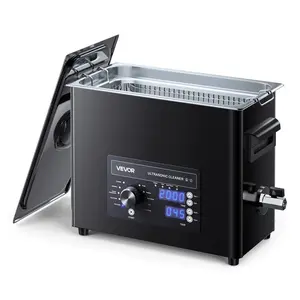【DealsForYouDays】VEVOR 6L Ultrasonic Cleaner, Professional Ultrasonic Cleaner Machine with Knob Control, Stainless Steel Cleaning Machine with Basket and Cleaning Ball, for Watches, Razors, Jewelry, Coins and More