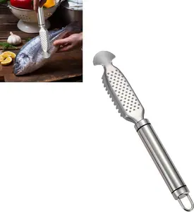 Fish Scales Scraping Tool,Multifunction Stainless Steel Fish Scale  Cleaning Kit Scale Peeler Descaler Tool Scaler Remover Scaler Scale Removing Tool,for Quick Easy Fish Scaling Cleaning