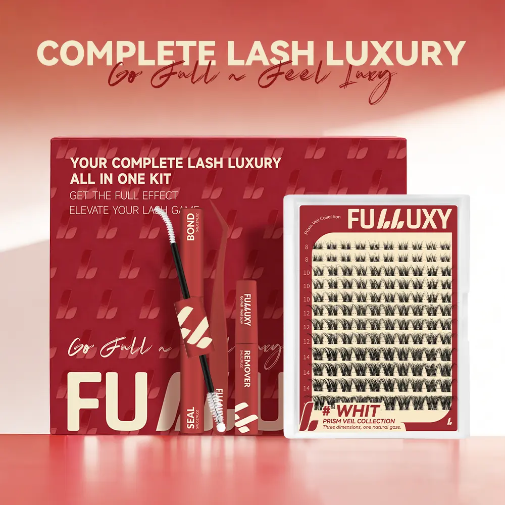 WHIT | Fulluxy Prism Veil Collection | 3D Dimensional Natural Cluster DD Curl, Sparkler Breeze Smudge-Proof Waterproof, Super Soft Thin Band, Beginner-Friendly Fluffy DIY Design for Natural Daily Glowup & Voluminous Look Makeup Cosmetic