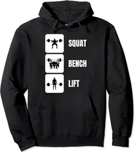 Squat Bench Lift Deadlift Bench Press Squats Powerlifting Pullover Hoodie - Latellestcha Shop 34B0BRDLKDGF