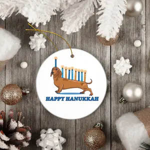 Weiner Dog Menorah Ornament