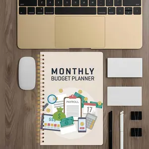 Monthly Budget Planner Notebook, Essential Tool for Financial Management, Organize Expenses Efficiently, Perfect for Personal Finance Tracking