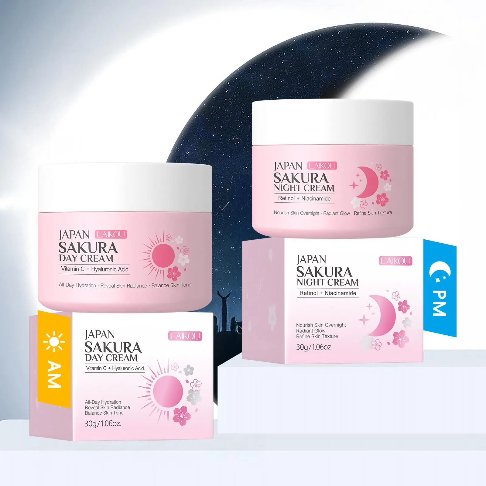 Sakura Night Cream &, Deep Moisturizing Nourishing Skin Care Cream, Hydrating Nourishing Skin Care Product for Women & Men, Cream Moisturizer